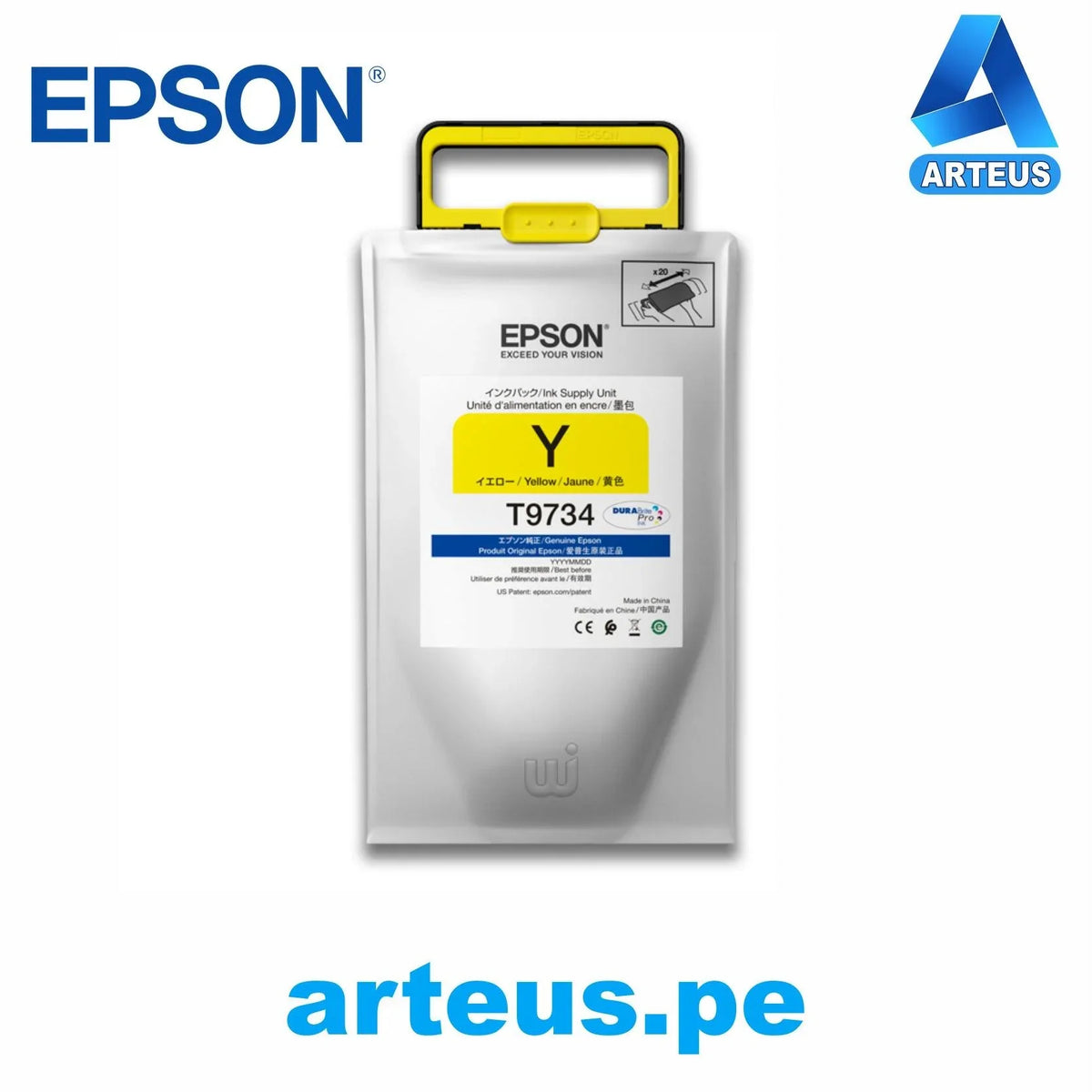 EPSON T974420 - Bolsa de tinta DURABrite Pro Amarillo 84 000 paginas WorkForce Pro WF-C869R. - ARTEUS