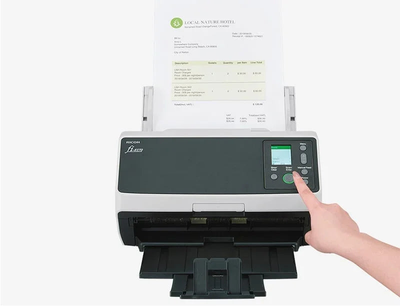 RICOH FI-8170 Escáner Compacto A4 70ppm 140ipm ADF USB 3.2 y Ethernet