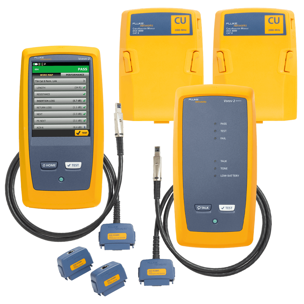 FLUKE DSX2-8000 INT, Certificador de cableado estructurado. Para cables de cobre hasta Categoría 8. WIFI integrado.