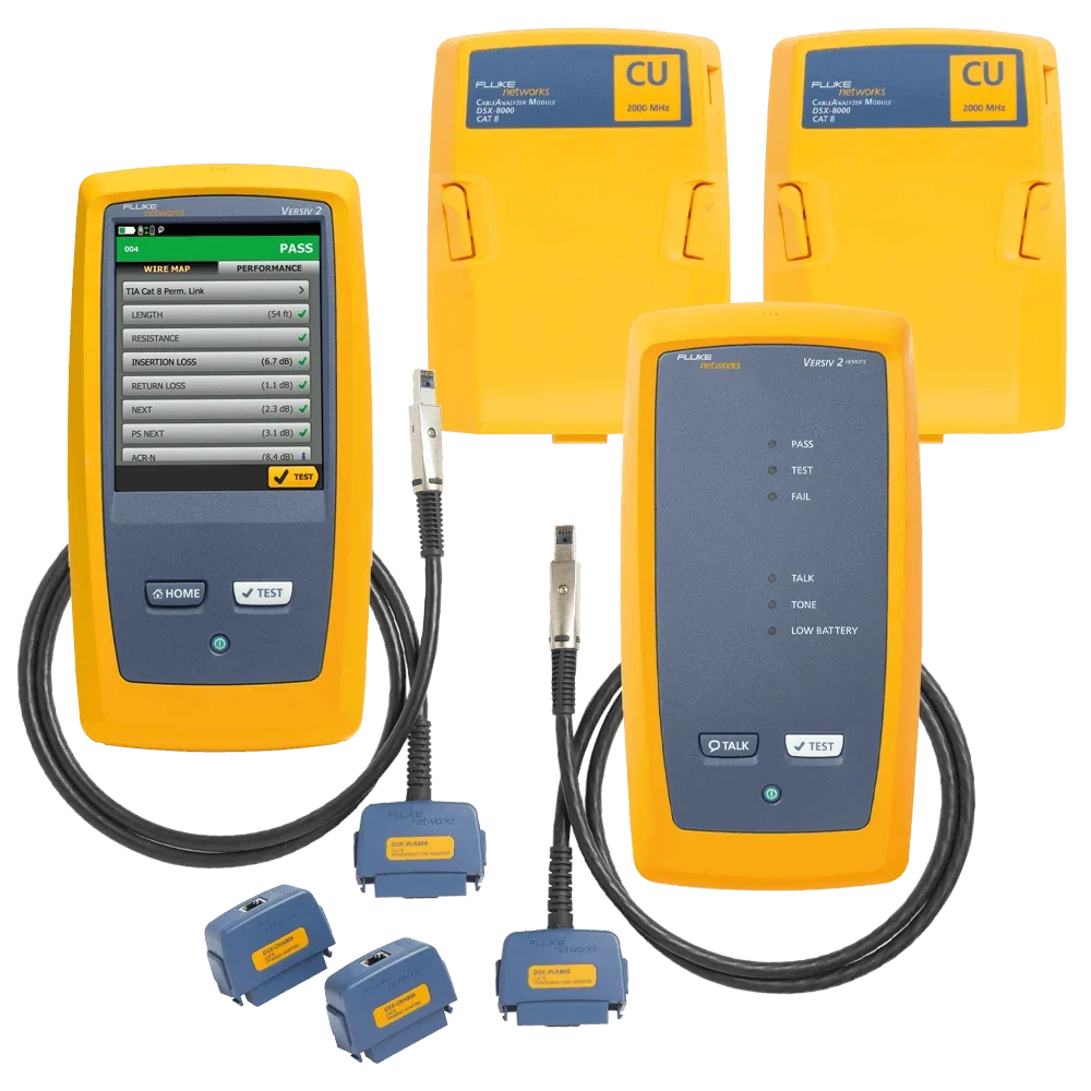 FLUKE DSX2-8000 INT, Certificador de cableado estructurado. Para cables de cobre hasta Categoría 8. WIFI integrado.