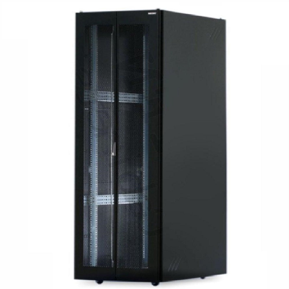 NEWTEL 150560026 Gabinete de piso 42RU 60X96X200 doble puerta metal perforado frente y posterior