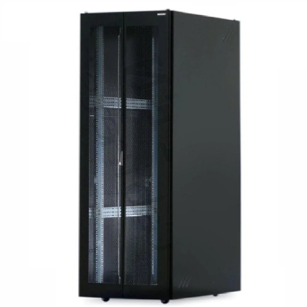 NEWTEL 150560026 Gabinete de piso 42RU 60X96X200 doble puerta metal perforado frente y posterior