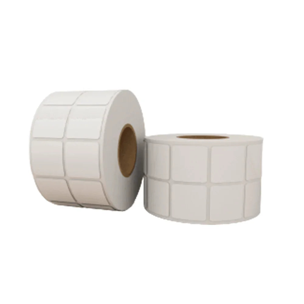 CBX CT00200-100-23 Etiquetas Autoadhesivas 2" x 1" x 2 Columnas Core 3" Rollo x 10,000 Etiquetas