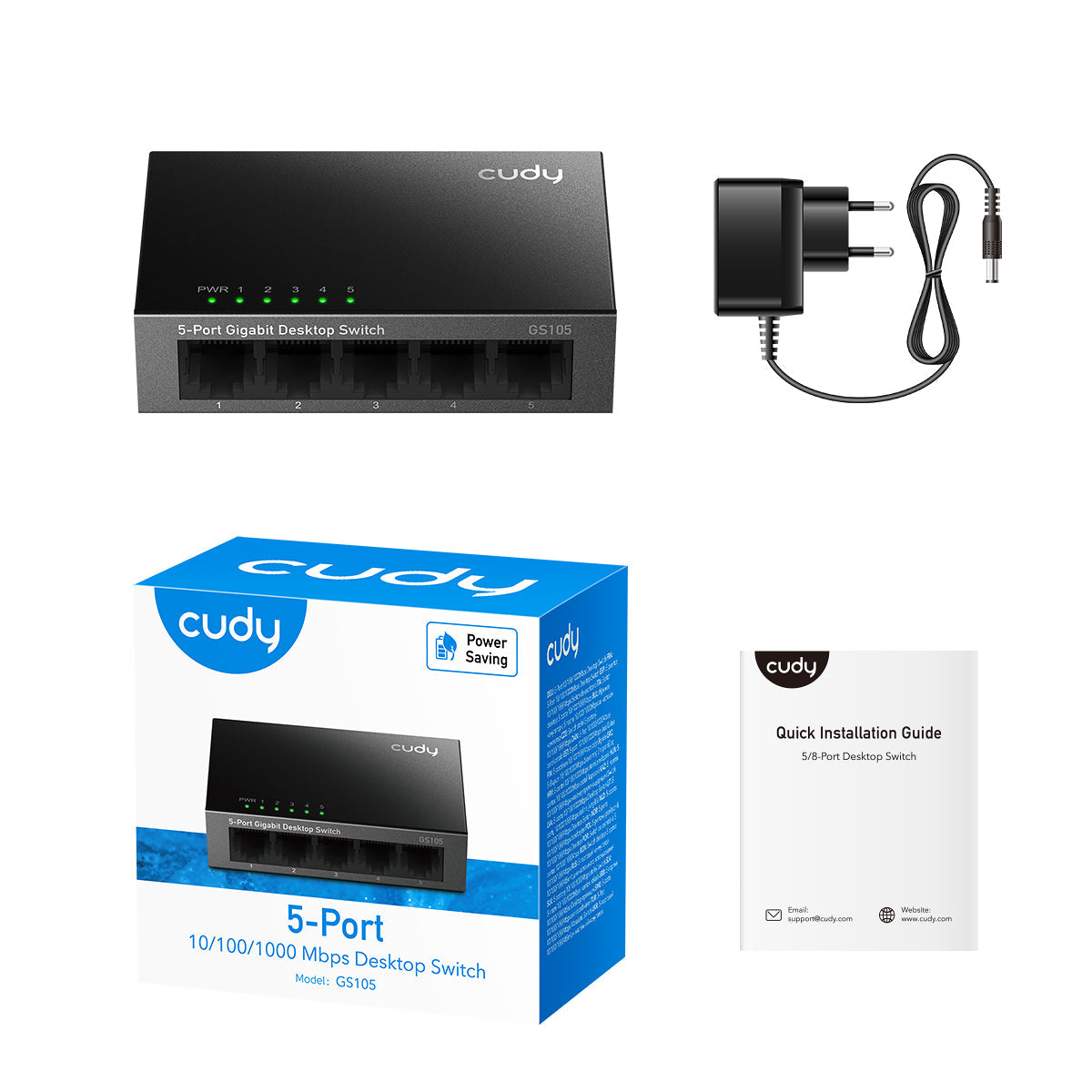CUDY GS105 Switch 5 puertos Gigabit