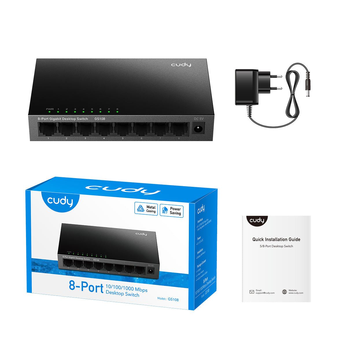 CUDY GS108 Switch 8 puertos Gigabit