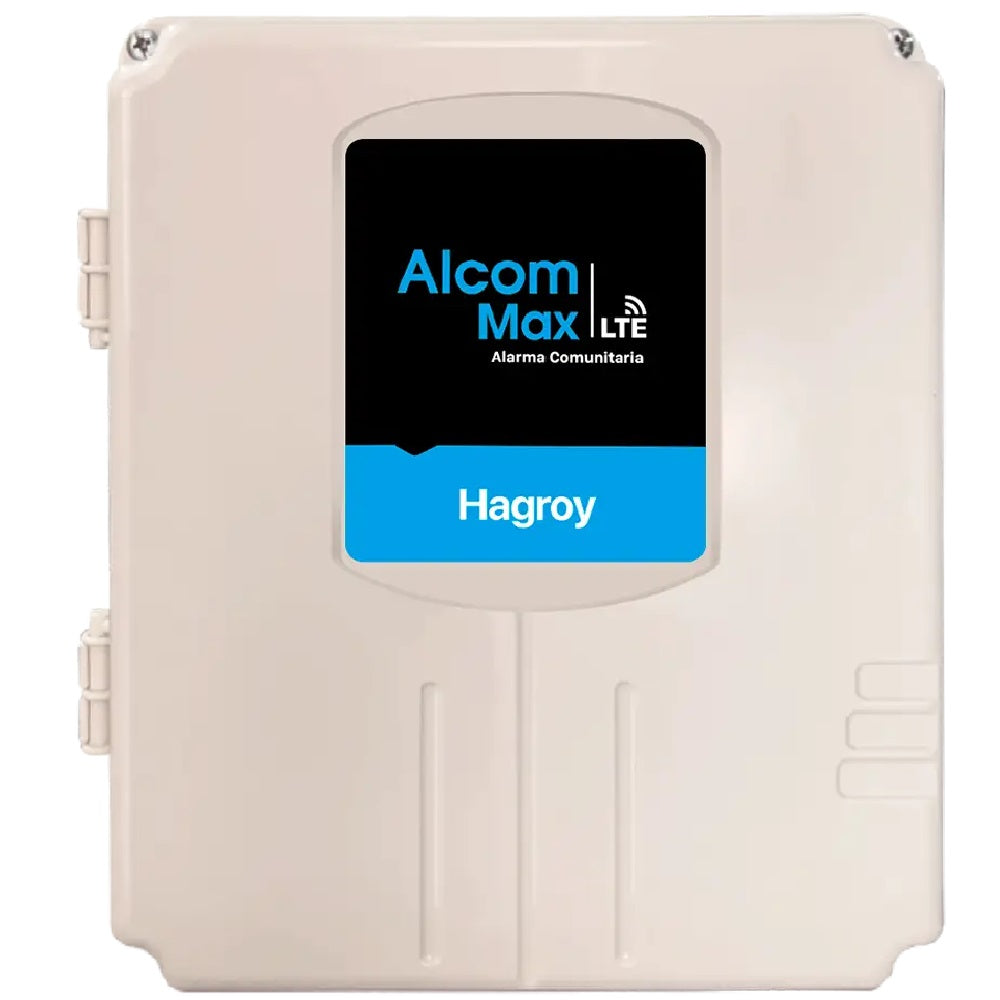 HAGROY KIT-HG-ALCOMXII-4G220 Kit Alarma Comunitaria: Alcom Max 4G, Sirena, Batería, Llaveros