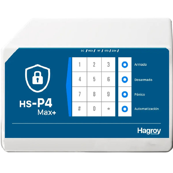 HAGROY KIT-HSP4-IN-SIRCAB, Kit Incluye: Central P4, Magnético, Pir y Batería 1.3Amp