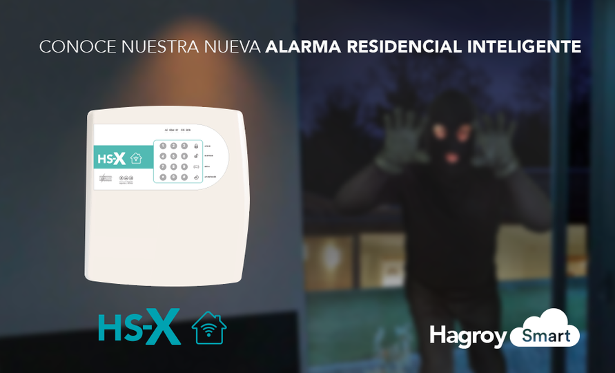 HAGROY HG-AR-HSX Panel de Alarma 8 Zonas Cableadas y 24 Zonas Inalámbricas APP iHagroy
