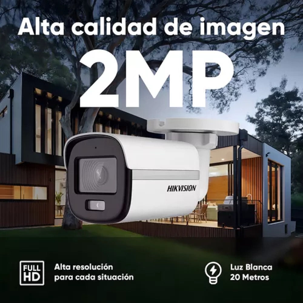 HIKVISION DS-2CE10KF0T-LFS Cámara de Seguridad 5MP Lente Fijo IR20 Audio