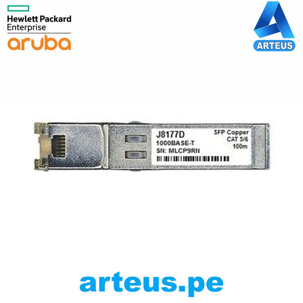 HPE ARUBA J8177D - Transceptor Aruba J8177D, 1G SFP, RJ45, 1000Base-T, Cat5e . - ARTEUS