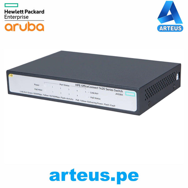 HPE ARUBA JH328A - SWITCH GIGABIT ETHERNET HP OFFICECONNECT 1420, 5 RJ-45, POE+ (32W). - ARTEUS