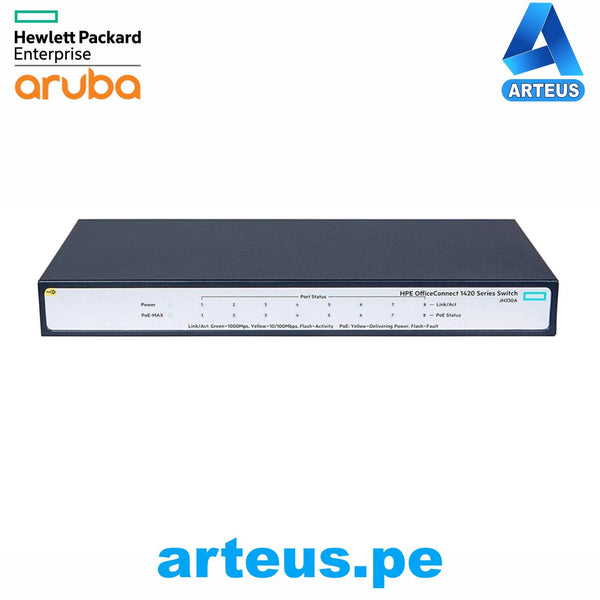 HPE ARUBA JH330A - Switch HPE OfficeConnect 1420 (JH330A), 8G, 8 RJ-45 GbE, PoE (64W). - ARTEUS