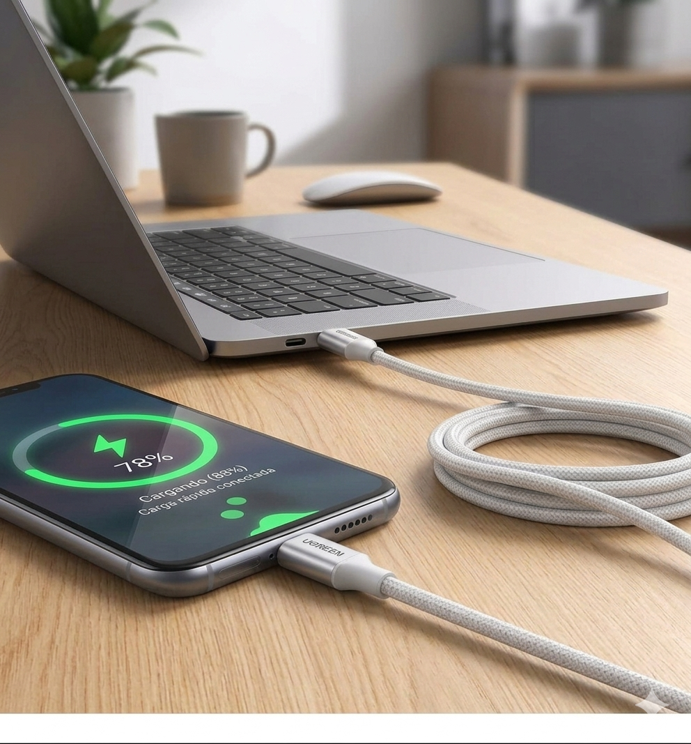 UGREEN L501 35465 Cable USB-C a USB-C 1 m Gris