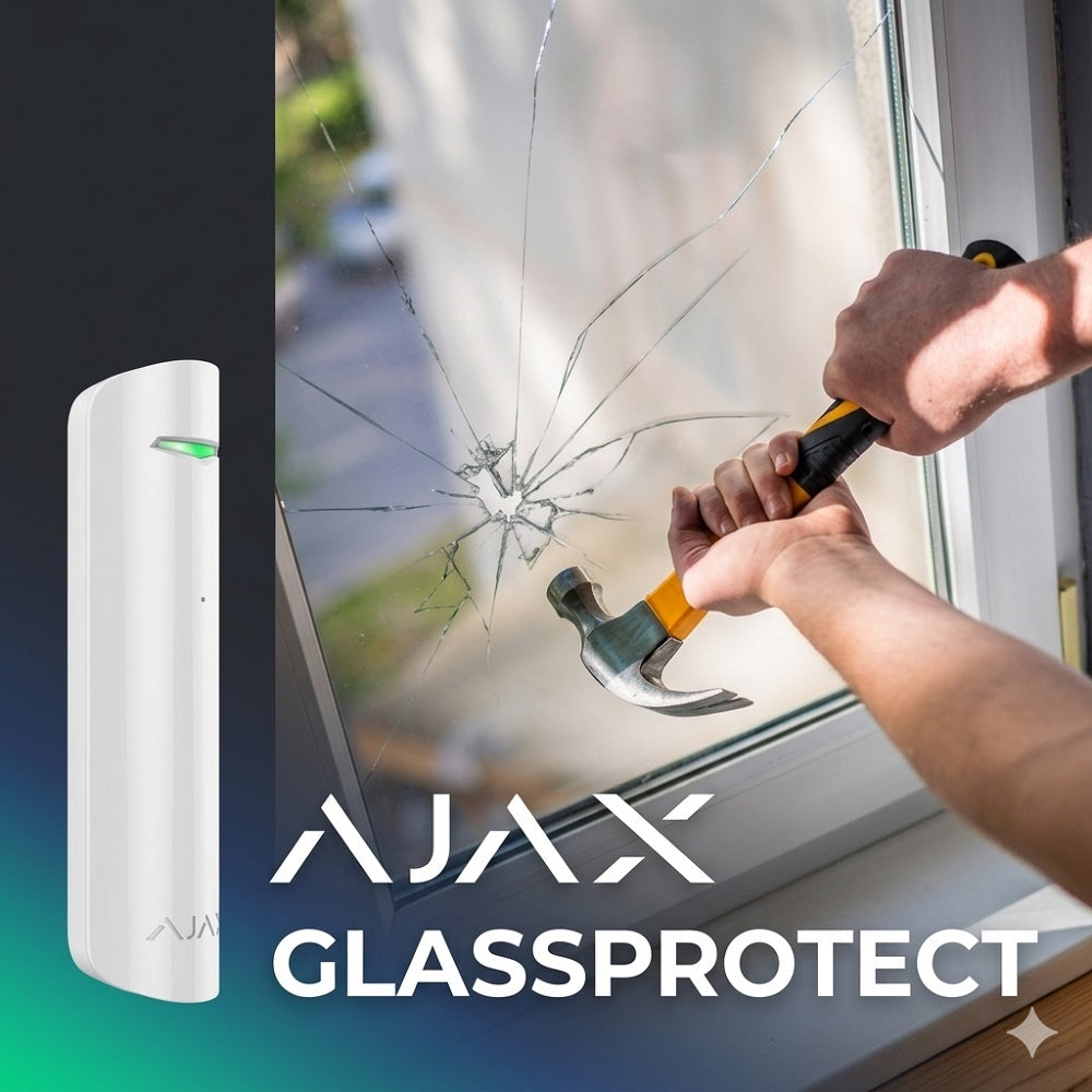 AJAX GLASSPROTECT Sensor de Ruptura de Vidrio Inalámbrico