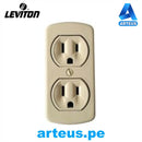 LEVITON 00091-00I - TOMA L/T VISIBLE MARFIL 15A - 125V - ARTEUS