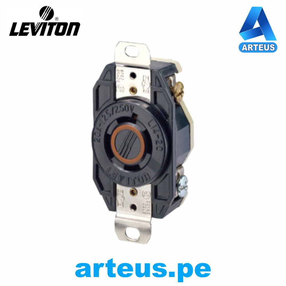 LEVITON 2410-000 - TOMA EMPOTRABLE NEMA L14-20R INDUSTRIAL 3P 4W N/B NYL 20A - 125/250V - ARTEUS