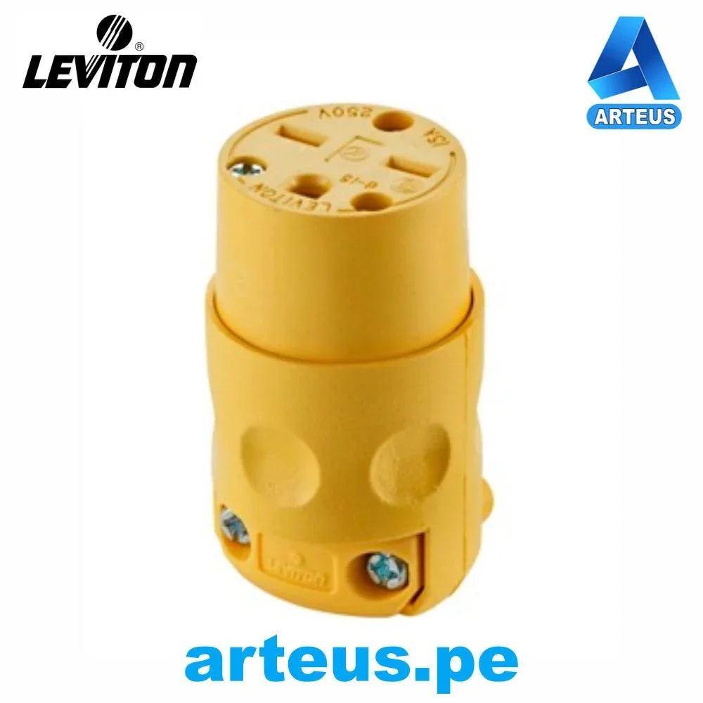 LEVITON 615CV - TOMA AÉREO INDUSTRIAL CHINO 15A 250V Nema 6-15R 2P-3W - ARTEUS