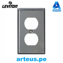 LEVITON 84003 - PLACA METALICA P/TOMA SIMPLE ACERO INOXIDABLE - ARTEUS