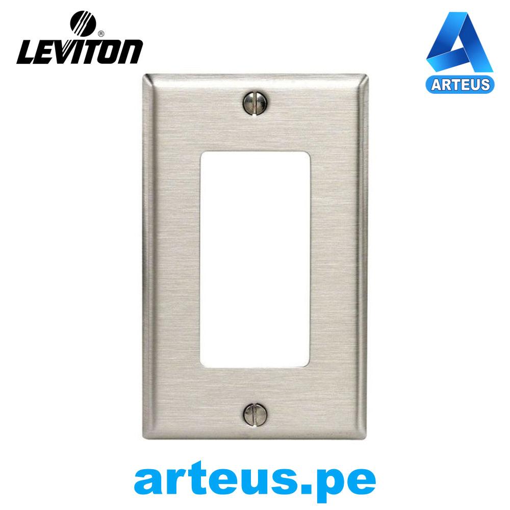 LEVITON 84401-40 - PLACA PARA TOMA UNIVERSAL ACERO INOXIDABLE - ARTEUS