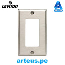 LEVITON 84401-40 - PLACA PARA TOMA UNIVERSAL ACERO INOXIDABLE - ARTEUS