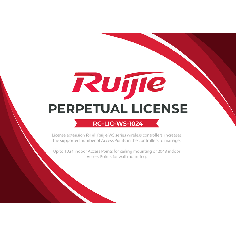 RUIJIE REYEE Licencia para Controlador Serie WS RG-LIC-WS-1024