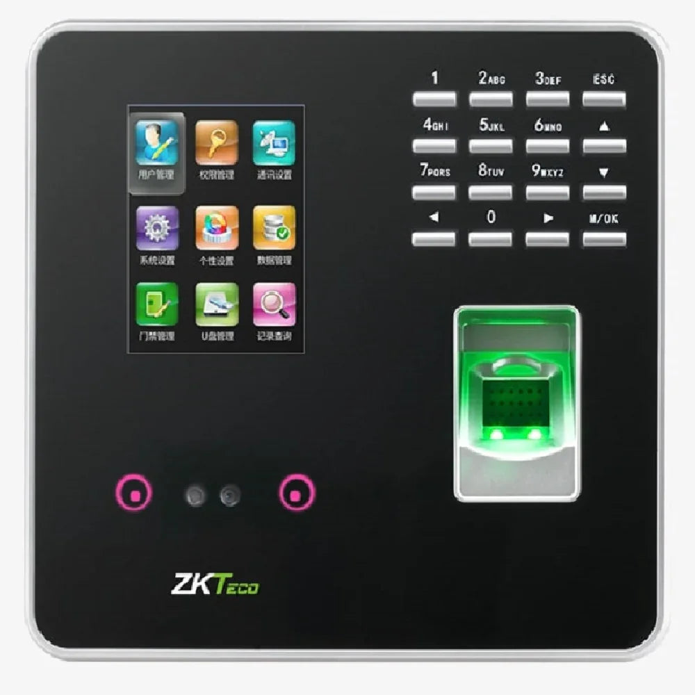 ZKTECO MB20 VL Control de Asistencia y Acceso con Lector de Huella, Rostro y Tarjeta