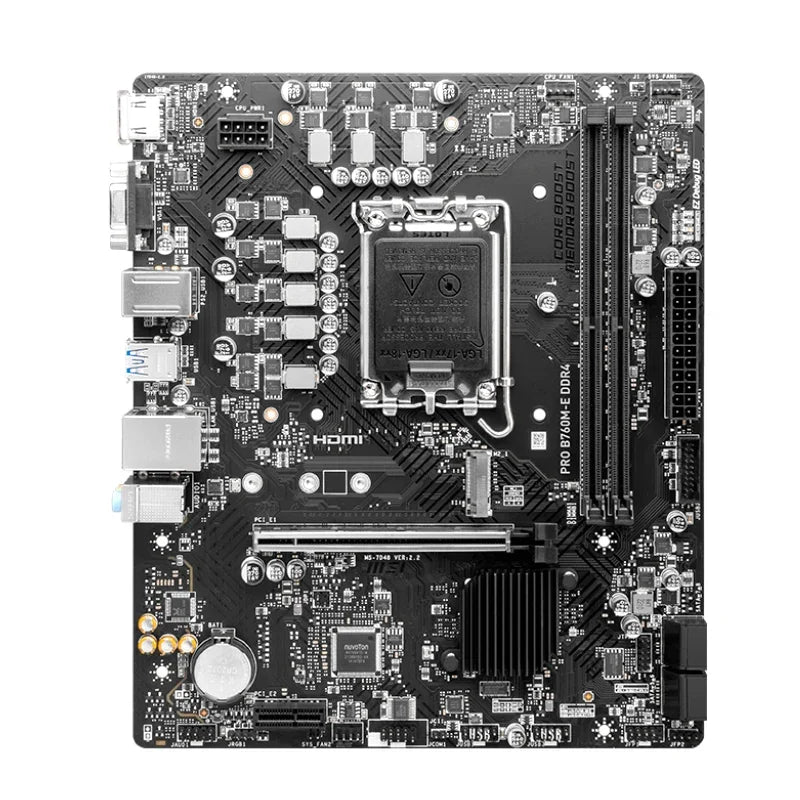 MSI PRO B760M-E DDR4 Placa Madre Intel B760 LGA1700 mATX