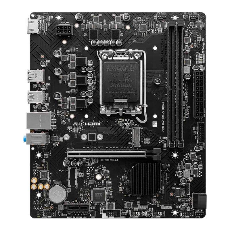 MSI PRO H610M-S DDR4 Placa Madre Intel H610 LGA1700 mATX