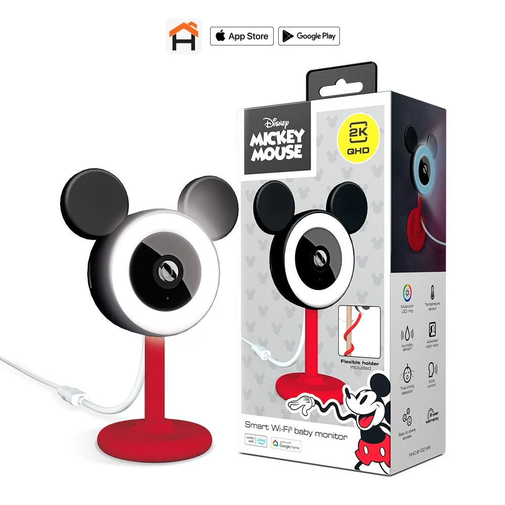 NEXXT SOLUTIONS NHC-B100 MK Monitor Mickey Mouse Inteligente Wi-Fi para Bebé 2K