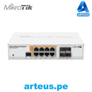 MIKROTIK CRS112-8P-4S-IN - CLOUD ROUTER SWITCH ADMINISTRABLE L3, 8 PUERTOS 10/100/1000 MBPS C/POE PASIVO Ó 802.3AF/AT, 4 PUERTOS SFP - ARTEUS