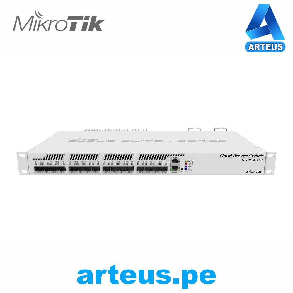 MIKROTIK CRS317-1G-16S+RM - CLOUD ROUTER SWITCH CRS317-1G-16S+RM 16 PUERTOS SFP+, 1 PUERTO GIGABIT ETHERNET. - ARTEUS