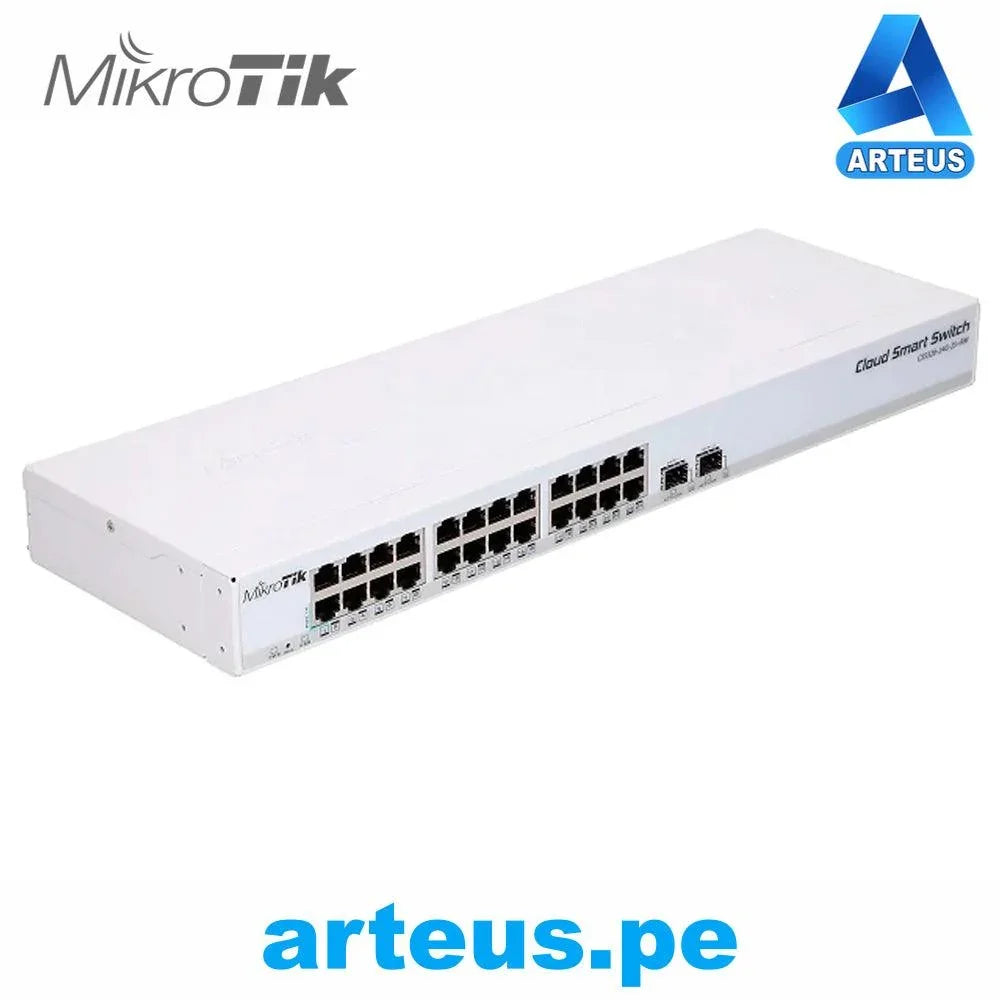 MIKROTIK CSS326-24G-2S+RM - CLOUD SMART SWITCH, 24 PUERTOS GIGABIT, 2 PUERTOS SFP+ SWITCHOS - ARTEUS