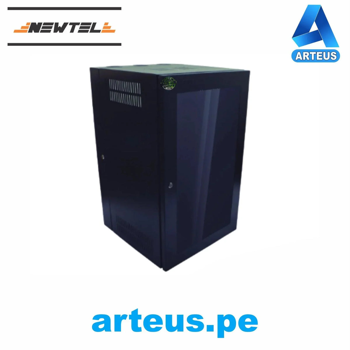NEWTEL 18RU 60X80 - GABINETE DE PISO PUERTAS DE METAL PERFORADO - ARTEUS