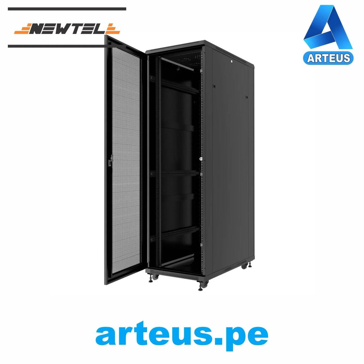 NEWTEL 22RU 60X80X120 - GABINETE DE PISO VIDRIO CON MARCO - ARTEUS