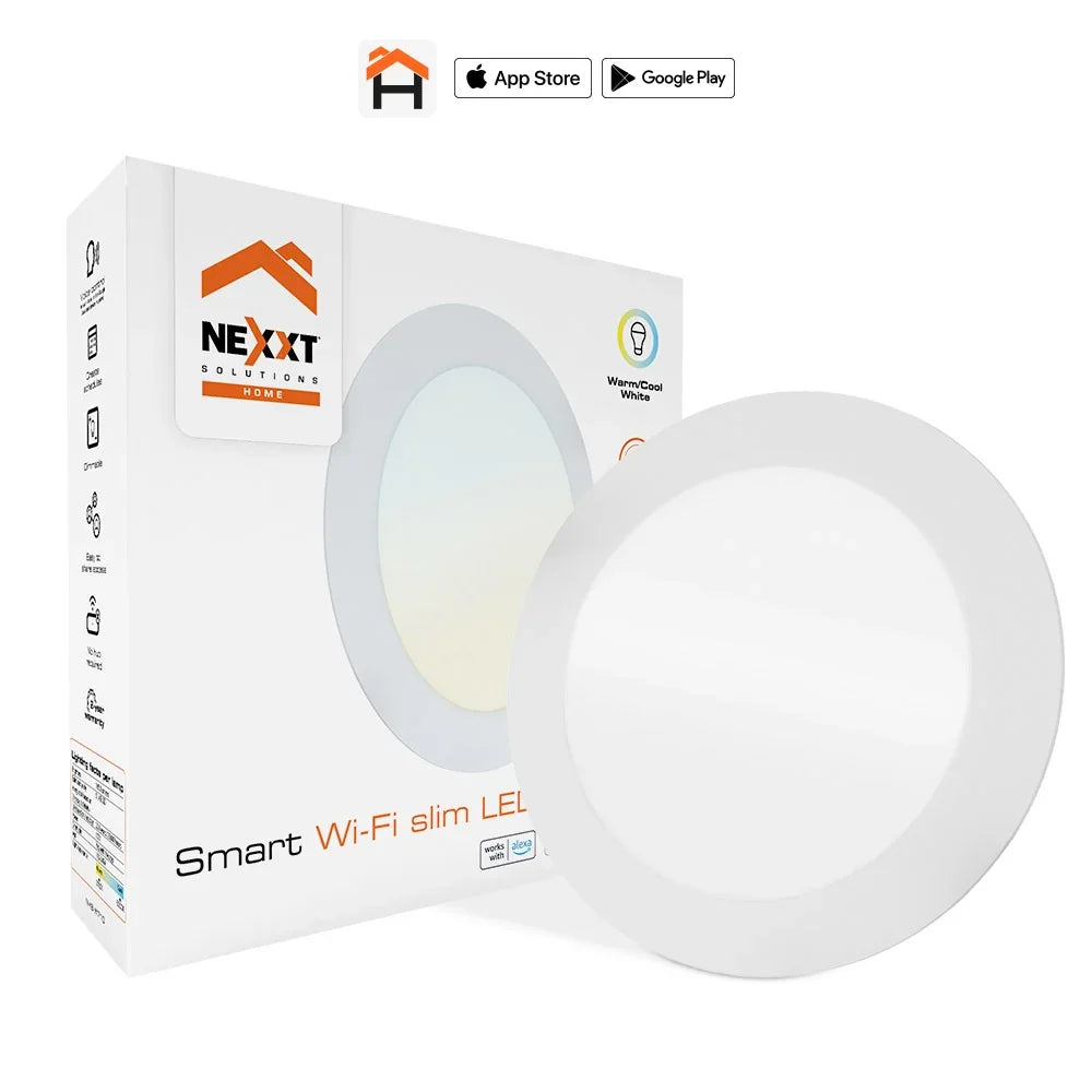 NEXXT SOLUTIONS NHB-W710 Lampara Redonda Luz Led Inteligente Empotrable WIFI