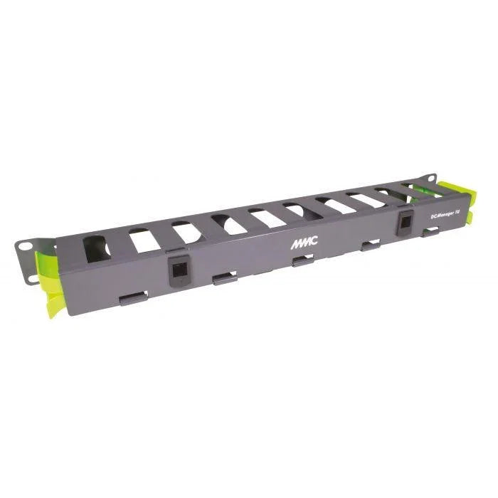 Organizador de cables 1ru, MMC MDCMANAGER1U de alta densidad con tapa. Profundidad 80mm - ARTEUS