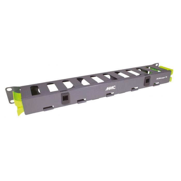 Organizador de cables 1ru, MMC MDCMANAGER1U de alta densidad con tapa. Profundidad 80mm - ARTEUS