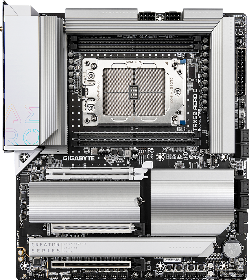 GIGABYTE TRX50 AERO D Placa Madre AMD DDR5 WiFi7 10GbE E-ATX