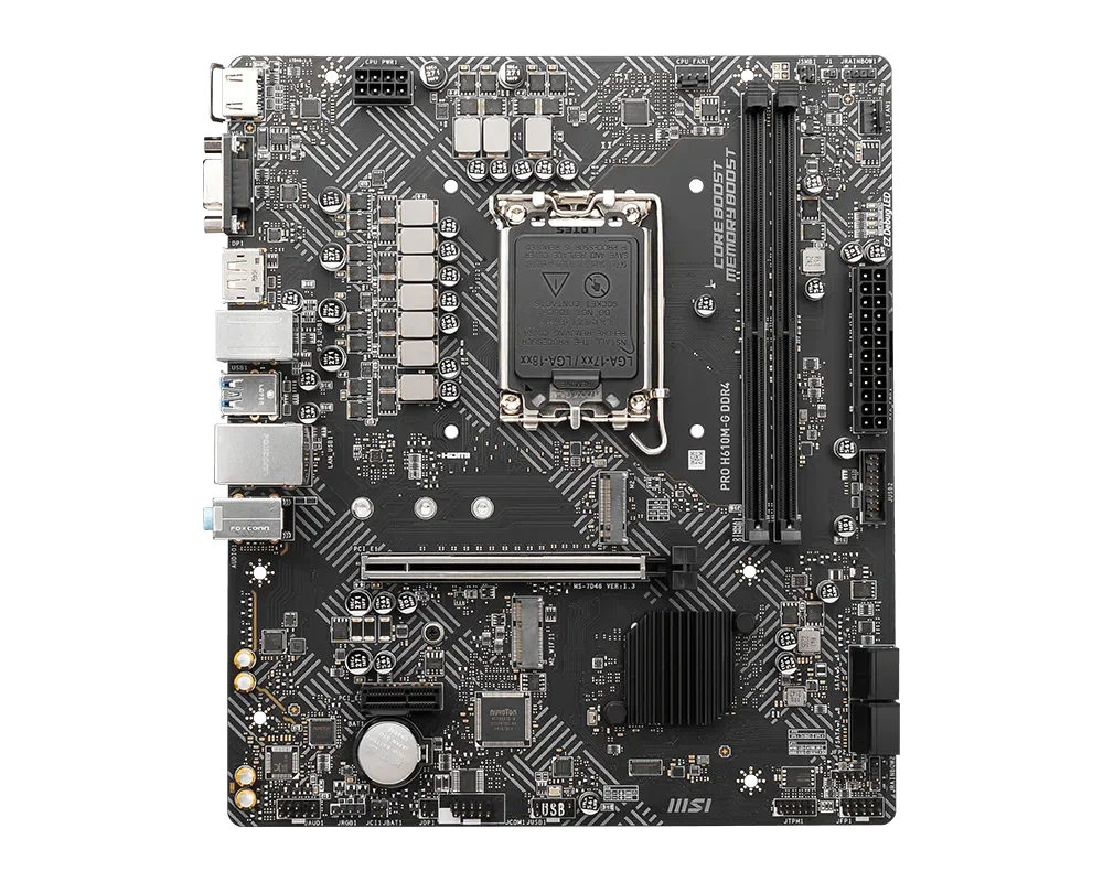 MSI 911-7D46-221 PRO H610M-G S/V/L DDR4 Placa Madre Intel H610 Chipset M-ATX