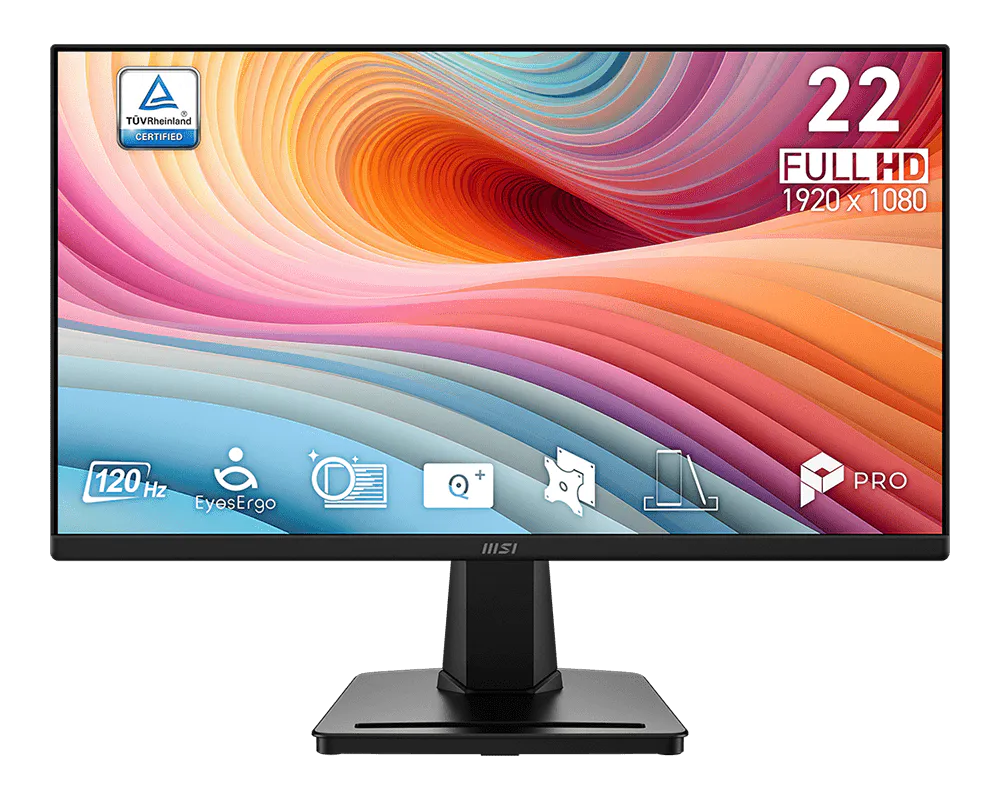 MSI PRO MP225 E12VL Monitor 22" FHD 120Hz