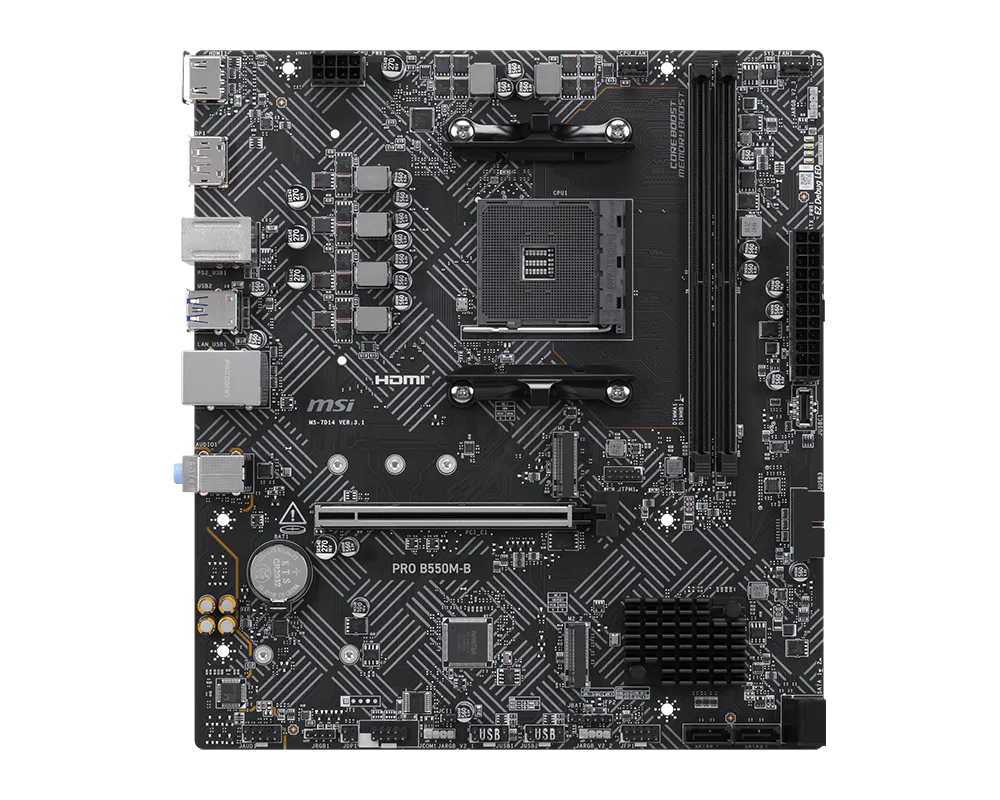 MSI PRO B550M-B Placa Madre AMD B550 AM4 mATX