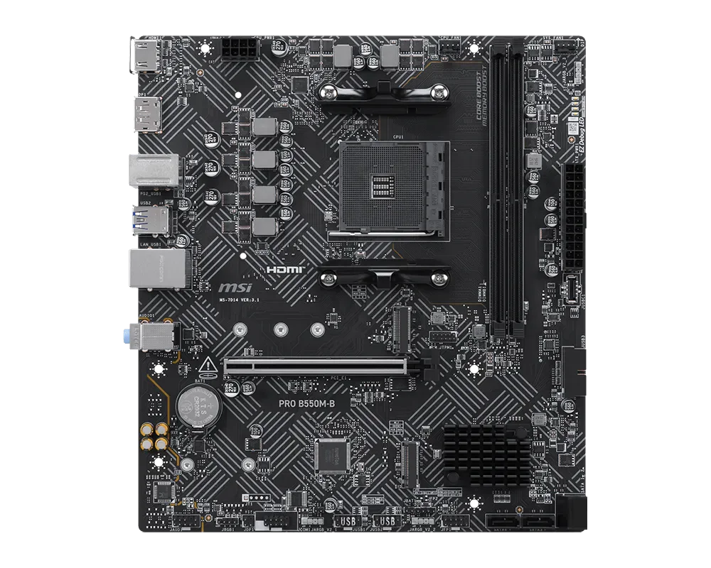 MSI PRO B550M-B Placa Madre AMD B550 AM4 mATX