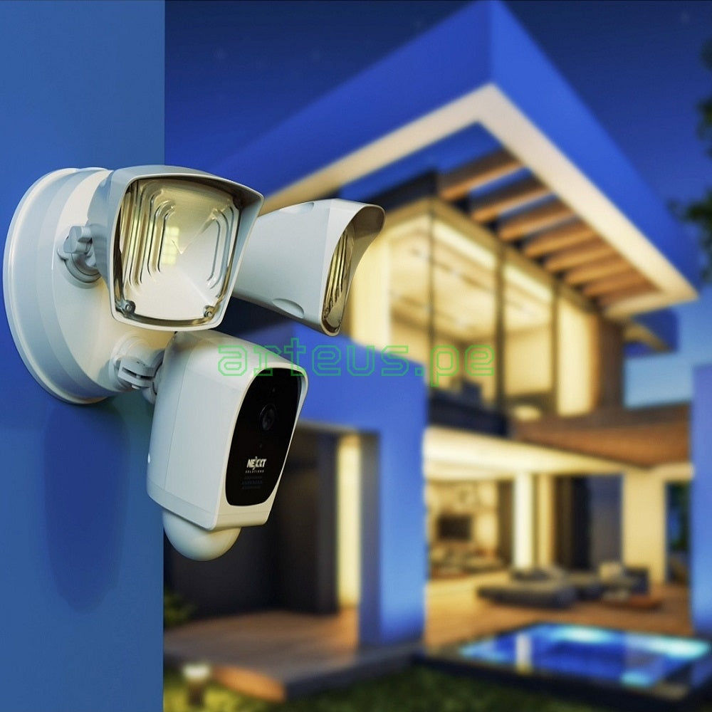 NEXXT SOLUTIONS NHC-F610 Cámara de Seguridad WIFI Con Proyector Activado por Movimiento