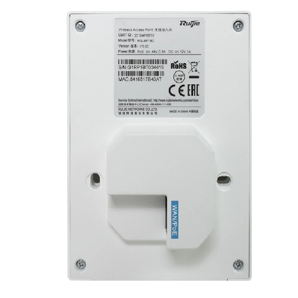 RUIJIE REYEE RG-AP180 Access Point WiFi6 AX1800 Doble Banda Cloud