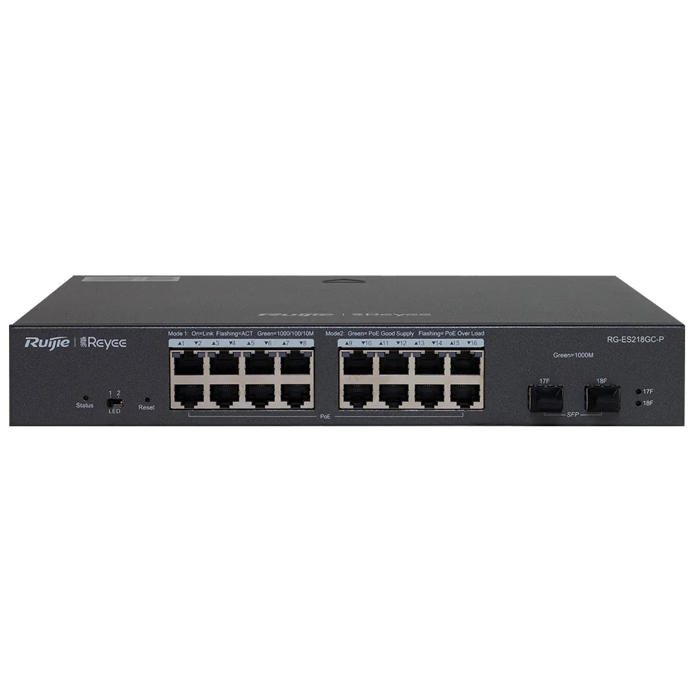 RUIJIE REYEE RG-ES218GC-P Switch 18 Puertos Gb con 16P PoE Cloud