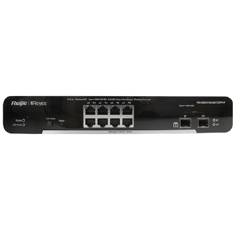 RUIJIE REYEE RG-NBS3100-8GT2SFP-P Switch PoE 8 Puertos Gigabit + 2SFP L2 Cloud