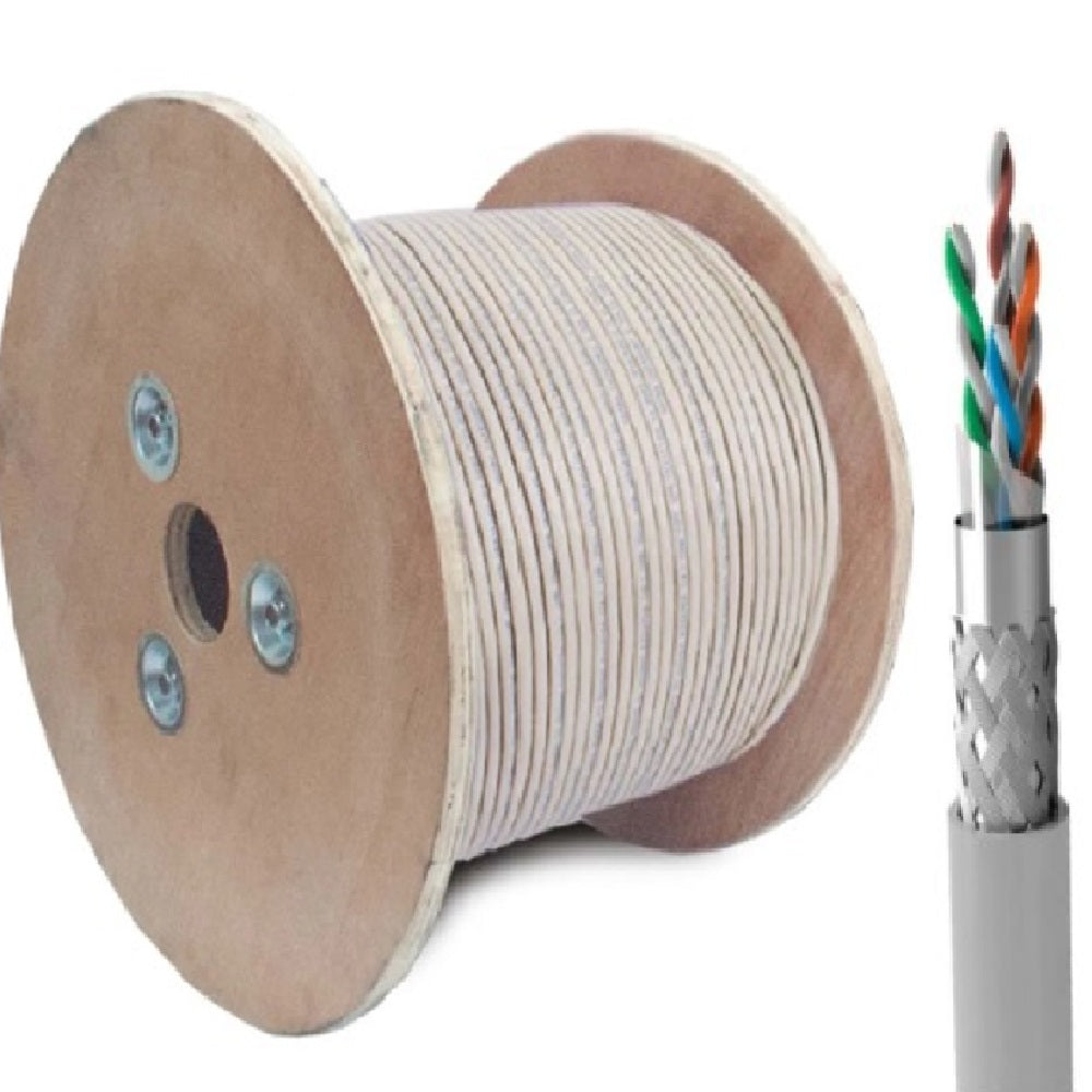 SATRA 0212072101 Cable de Red UTP SF/UTP Cat6 Cobre Sólido 23AWG HDPE Apantallado Gris 305m