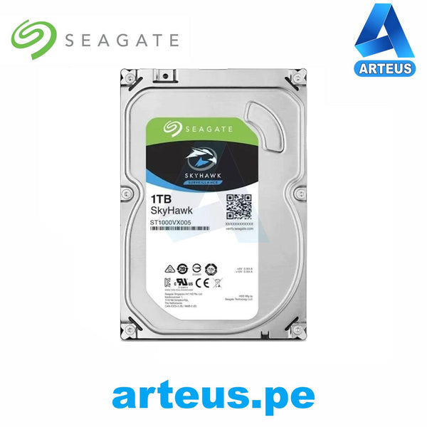 SEAGATE ST1000VX005 - DISCO DURO SKYHAWK 1TB SATA 6.0 GBPS - 5900 RPM - 64MB CACHE - 3.5". - ARTEUS
