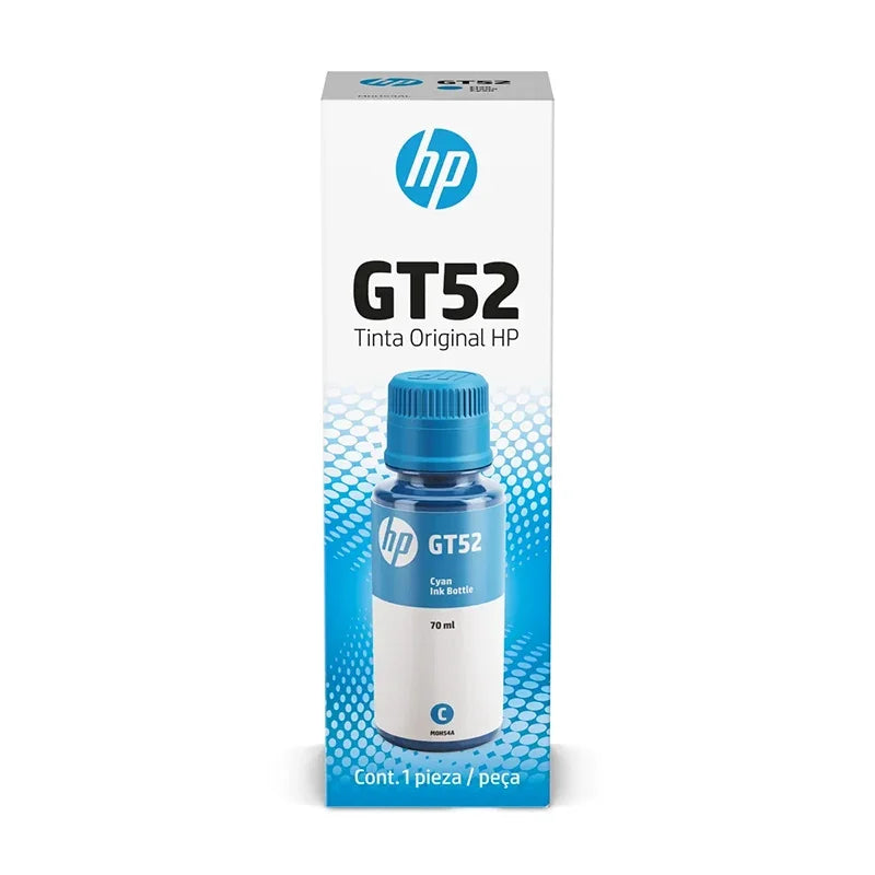 HP M0H54AL GT52 Botella de Tinta Cian 70ml