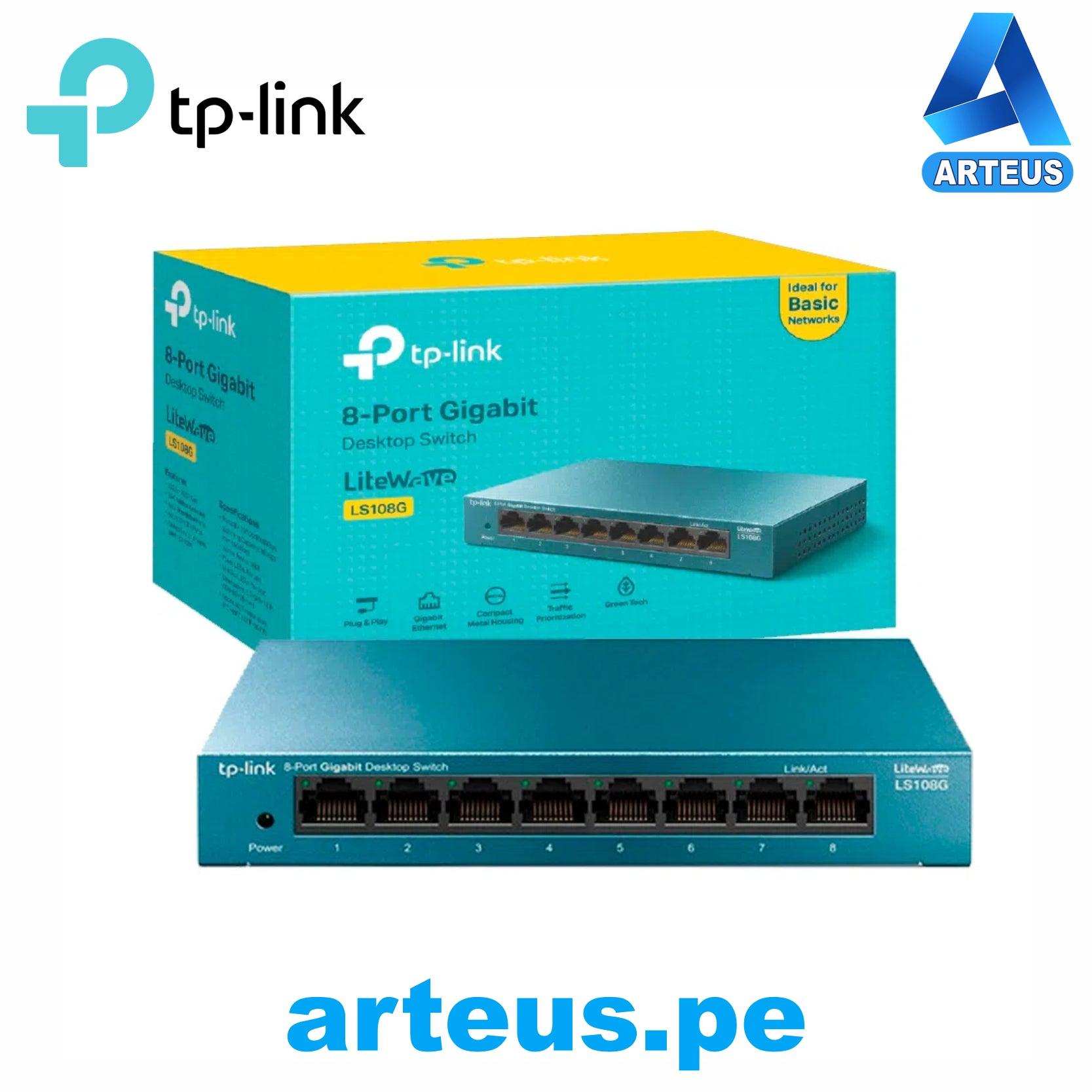 Switch Gigabit De 8 Puertos Tp Link Ls108g 101001000mbps Metalico 7681